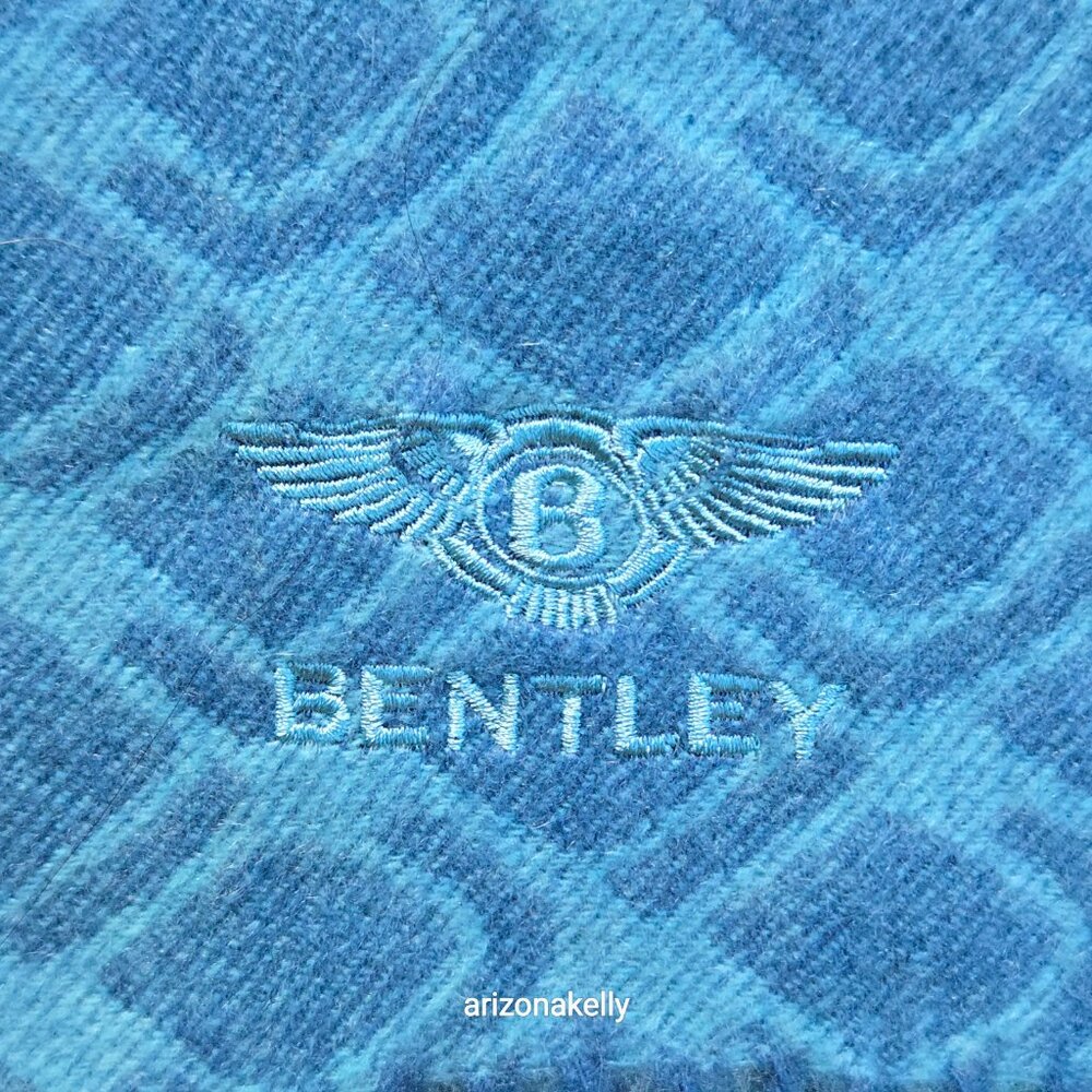 NWT Bentley Cashmere Scarf Blue - Picture 8 of 8